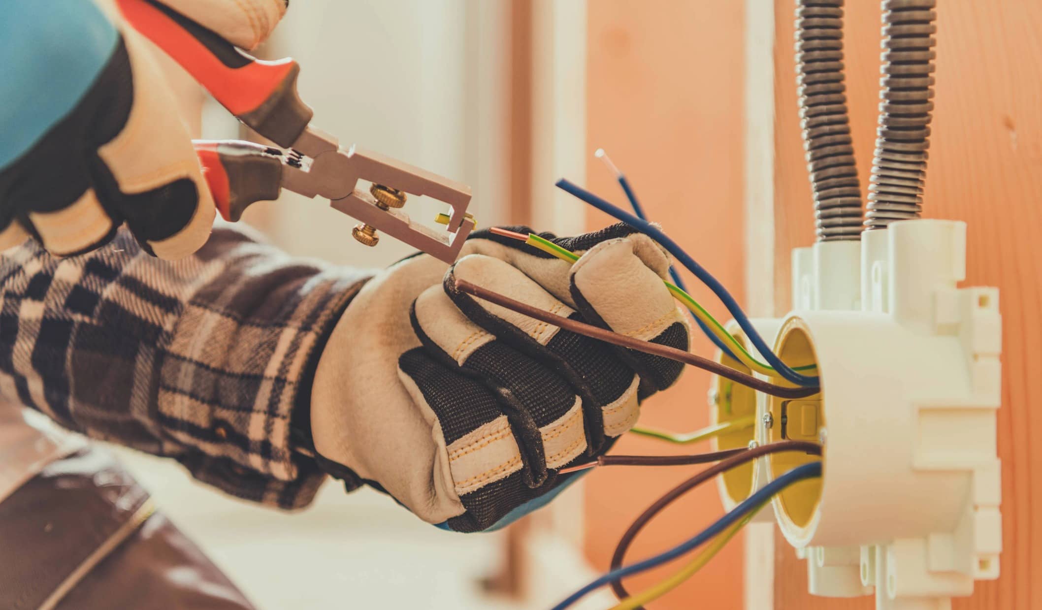 electrician upgrading home wiring