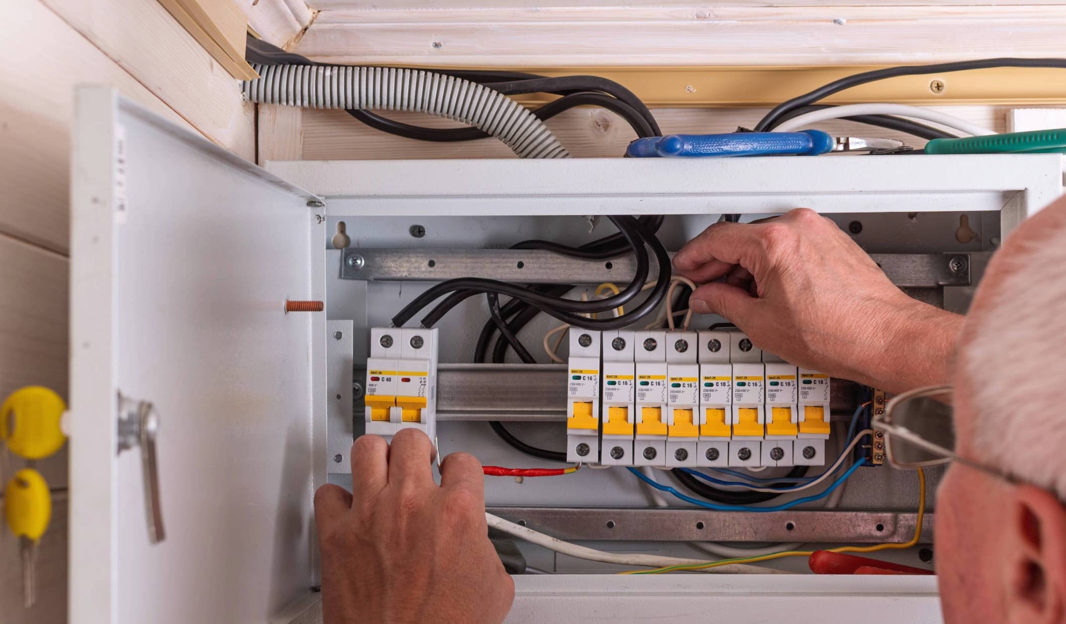 modern electrical panel installation